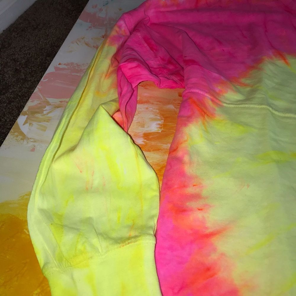 Exist Bright yellow/pink tie-dye oversize Tshirt - Picture 4 of 12